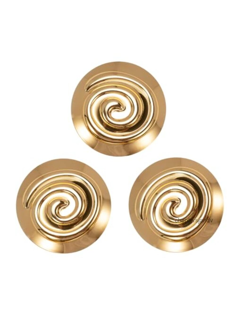 3pc Greek Goddess Costume Brooch Set Metal Spiral Pins Cosplay Accessory